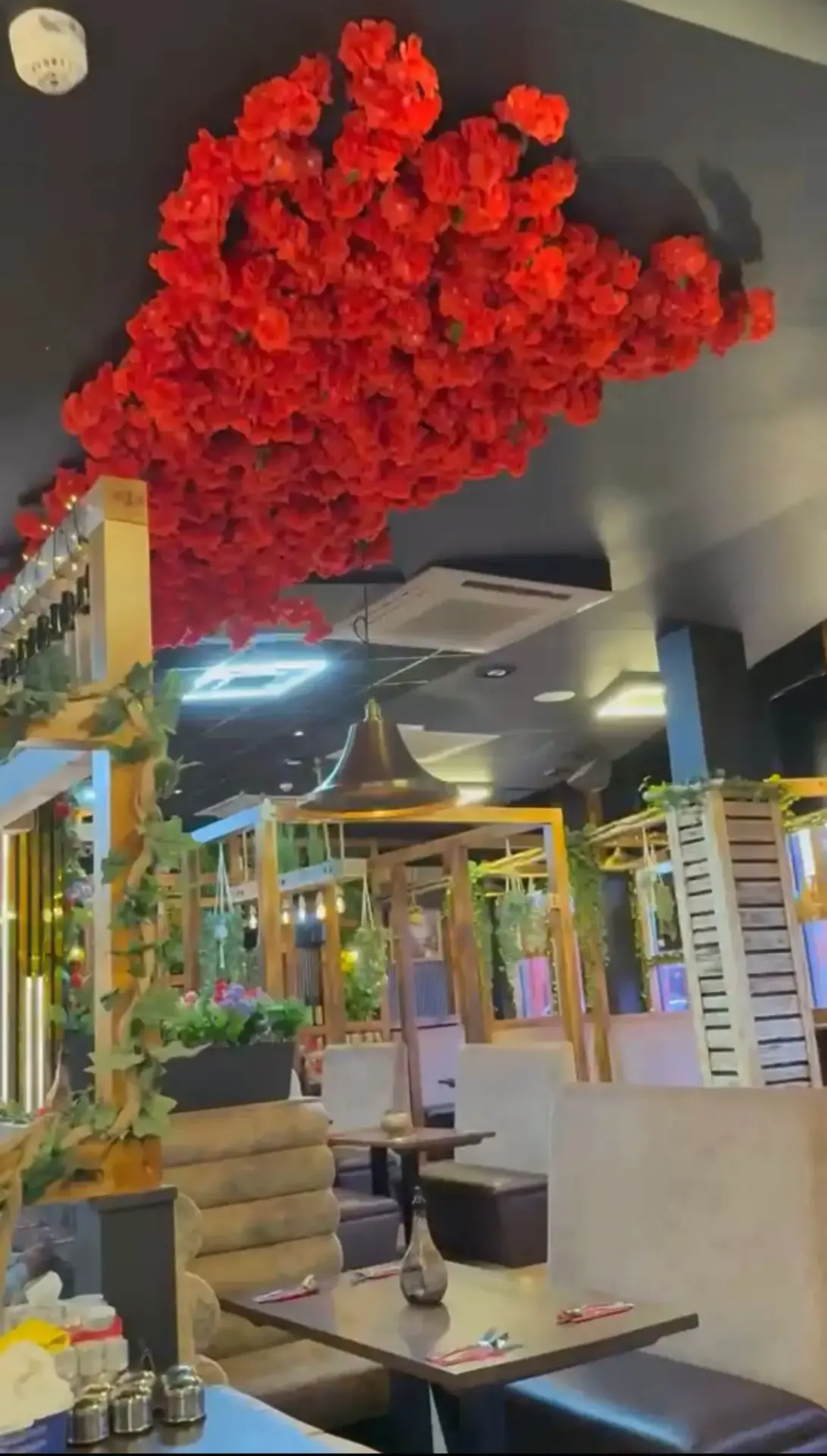 Ceiling flower installation